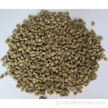 磨かれたアラビカグリーンコーヒー豆